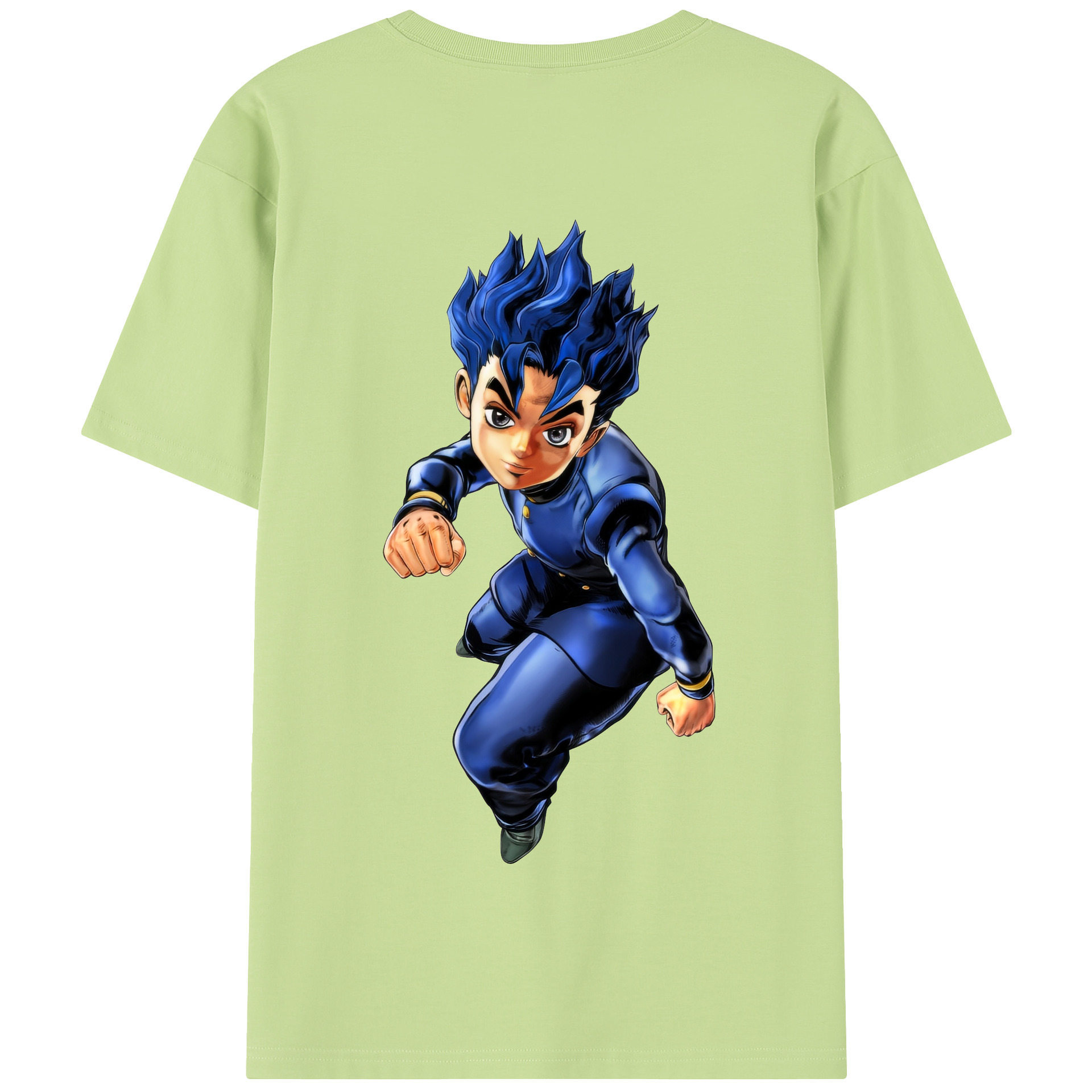 （画像用） ジョジョの奇妙な冒険 広瀨康一 JoJo's Bizarre Adventure Hirose Koichi 綿100％半袖Tシャツ（背面プリント）